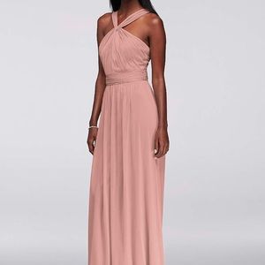 Y-Neck Long Mesh Dress